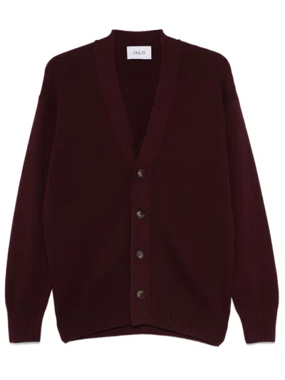 D4.0 Virgin-wool Cardigan In Red