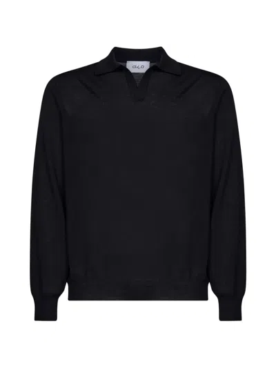 D4.0 Virgin Wool Polo Shirt In Black
