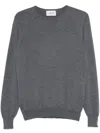 D4.0 Klassischer Pullover In Grau