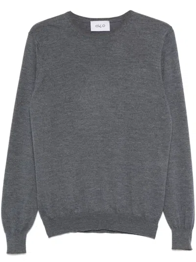 D4.0 Klassischer Pullover In Grau