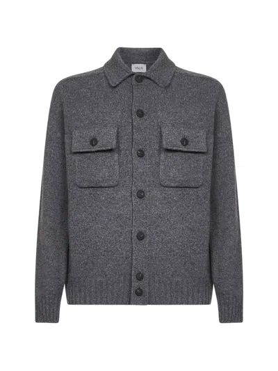 D4.0 Virgin-wool Knit Jacket In Gray