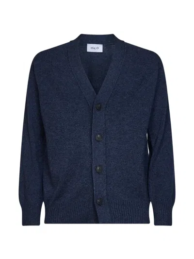 D4.0 V-neck Button-up Cardigan In Animal Print