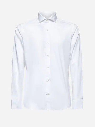 D4.0 White Poplin Classic Shirt