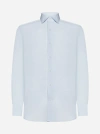 D4.0 Zephir Cotton Shirt In Sky Blue