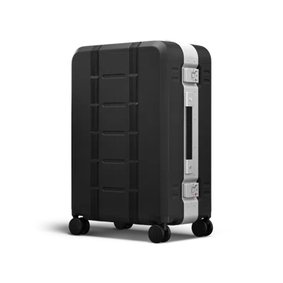 D_b_ Ramverk Pro Hardside 25 Inch Checked Luggage Spinner With Buckle Closure In Silver