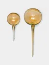 Dab'o Hand-blown Crystal Water-diffusing Globes (set Of 2) In Orange