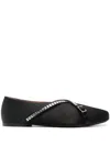 D’accori Cara Ballerina Shoes In Noir Black