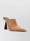 D’accori Cone Heel Pointed Toe Mule In Neutrals