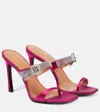 D’accori Dahlia Embellished Mules In Poloraid Pink