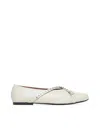 D’accori Ivory Nappa Cara Ballet Flats In Whyte Nappa