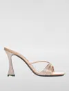 D’accori Satin Lust Mules With Rhinestones 9cm In Pink