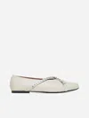 D’accori Ivory Nappa Cara Ballet Flats