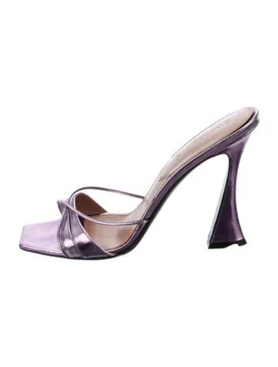 Pre-owned D’accori Leather Sandals In Purple