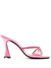 D’accori Lust 100mm Rhinestone-embellished Mules In Pink