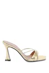 D’ACCORI METALLIC LEATHER LUST MULES