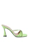 D’accori Lust Square-toe Metallic-leather Mules In Multicolor