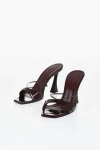 D’accori Patent Leather Lust Mules With Spool Heel 9cm In Burgundy
