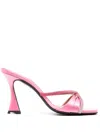 D’accori Lust 100mm Rhinestone-embellished Mules In Pink