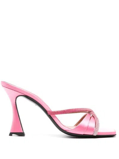 D’ACCORI PINK OPEN TOE HIGH HEELS