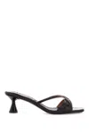 D’accori Python-print Leather Lust Mules In Chocolate Brown (brown)