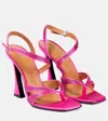 D’accori Raya Crystal-embellished Satin Sandals In Pyscho Pink