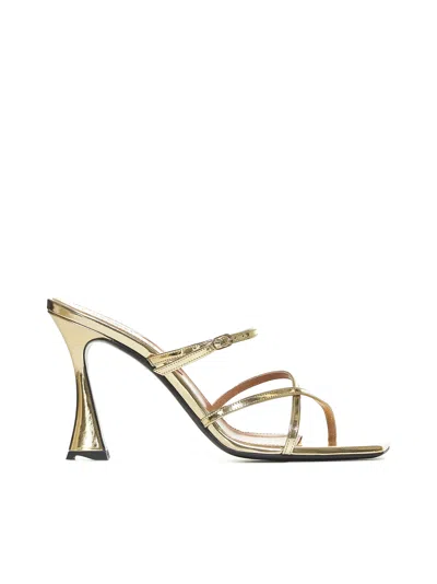 D’accori Sandals In Liquid Gold