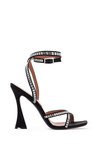 D’accori Carre 100m Crystal-embellished Sandals In Black
