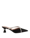 D’accori Ella 50mm Rhinestone-embellished Mules In Black