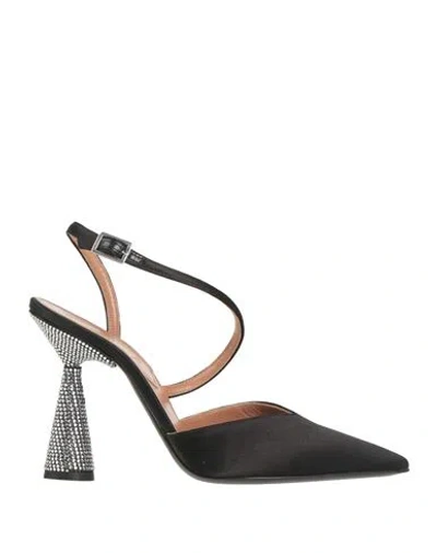 D’ACCORI D'ACCORI WOMAN PUMPS BLACK SIZE 8 TEXTILE FIBERS