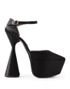 D’accori 150mm Reign Satin Pumps In Black