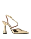 D’accori D'accori Woman Pumps Gold Size 8 Leather In Gold