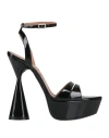 D’accori D'accori Woman Sandals Black Size 11 Leather In Black