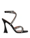 D’accori Carre 100m Crystal-embellished Sandals In Black
