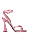 D’accori Carre 100m Crystal-embellished Sandals In Pink