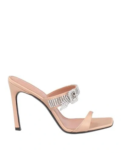 D’accori D'accori Woman Thong Sandal Blush Size 8 Textile Fibers In Pink