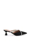 D’accori Ella 50mm Rhinestone-embellished Mules In Black