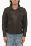 DACUTE LEATHER DYLAN JACKET WITH ZIP CLOSURE