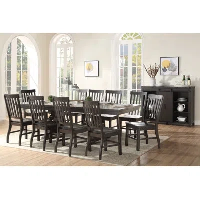 Dae 11ps Kitchen Furniture Set Include 1 Dining Table And10 Chairs, Formal Dining Table Set, Set For 10  In Tan