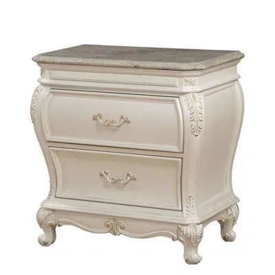 Dae 2 - Drawer Nightstand In White In Pearl White