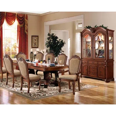 Dae Formal Dining Table Set Kitchen Furniture Set In Red