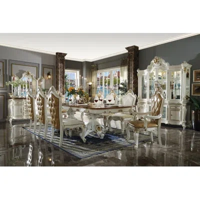 Dae Picardy 8-person Solid Wood Extendable Dining Set In Cherry