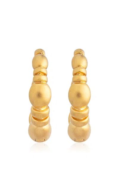 Daga Jewels 14k Gold Column Motif Hoops