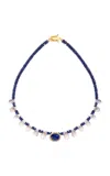 Daga Jewels 14k Gold Lapis Lazuli Necklace In Blue