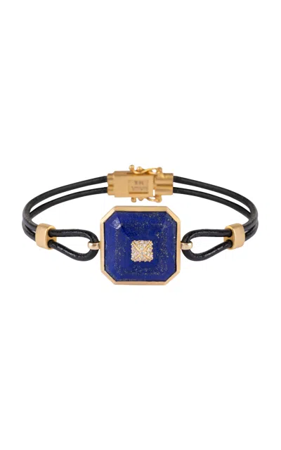 Daga Jewels 14k Gold Pyramid Bracelet In Blue