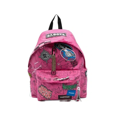 Dagger X Eastpack Patch-detail Graffiti-print Backpack In Pink