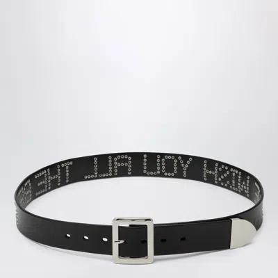 Dagger Black Leather We Wish You All The Best Belt