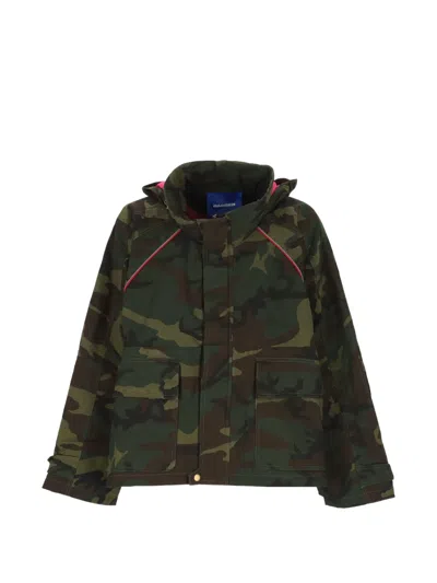 Dagger Camouflage Hooded Jacket In Green