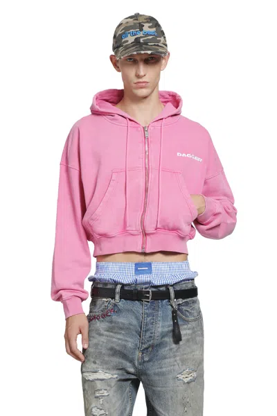Dagger Cropped Zip-up Hoodie In Animal Print