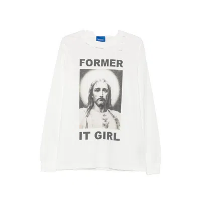 DAGGER DISTRESSED GRAPHIC-PRINT T-SHIRT