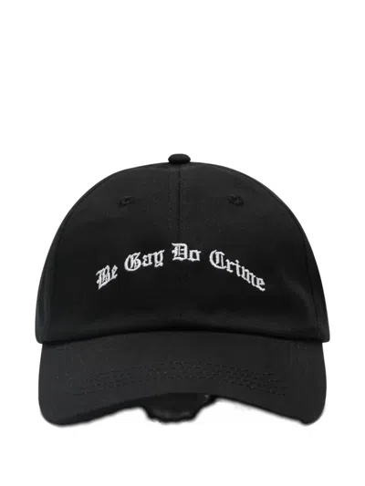 Dagger Embroidered-logo Baseball Cap In Black